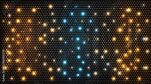 Vibrant Disco Ball Lights with Blue and Orange Sparkles Creating a Festive Atmosphere