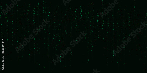 Abstract Digital Matrix Data Stream - 10K Vertical Coding Information Flow and Cyber Technology Infrastructure Vector Background