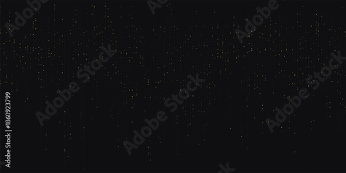 Luxury Gold Digital Matrix - 10K Premium Data Stream Abstract Background with Golden Information Flow and Finance Tech Vector