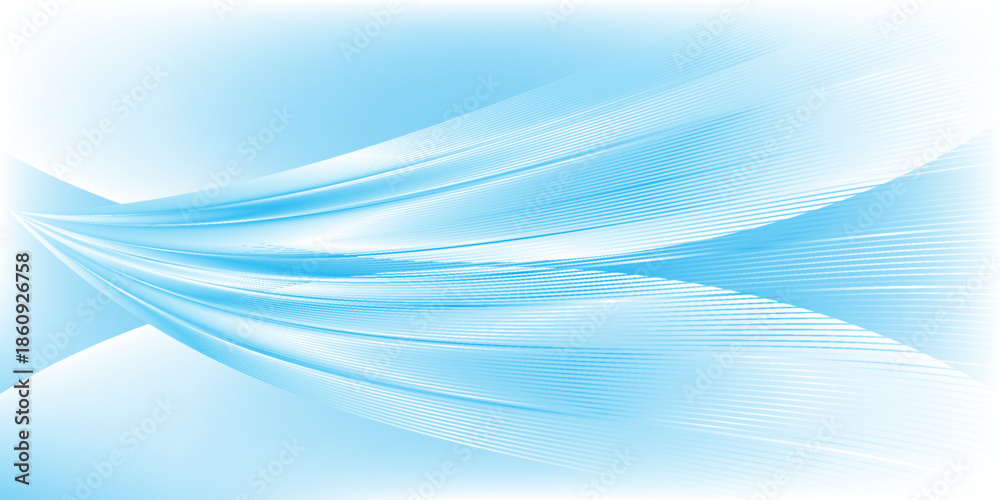 Fototapeta premium Abstract white wavy glowing lines on a blue background. Futuristic digital high-technology pattern. Health Care concept.