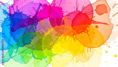 abstract watercolor background with flowers