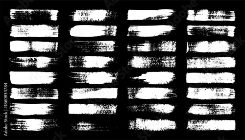 Grunge brush strokes, lines, ink smudges, hand-drawn scribble shapes. Handmade sketchy marks, acrylic stains, charcoal streaks. Paint textures, dry brush effect. Marker underline. Vector illustration