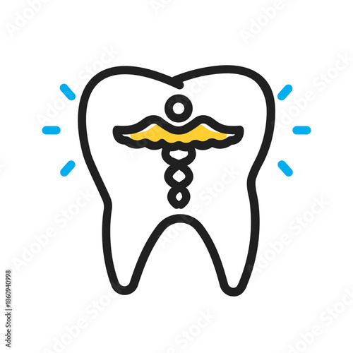 Vector multi color icon for Dental