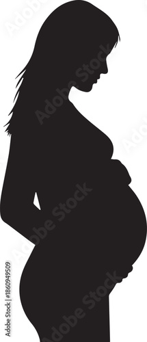 Silhouette of pregnant woman