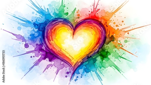 Vibrant heart art for valentine's day celebrations and love