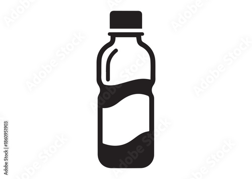Water bottle icon, Water bottle silhouette vector
