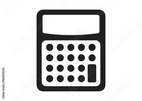 Calculator icon, Calculator silhouette vector