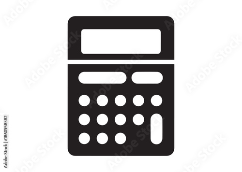 Calculator icon, Calculator silhouette vector