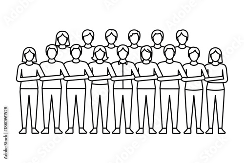 Diverse group of people standing together with arms crossed, representing unity and collaboration.