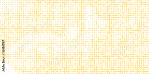 Gold falling down confetti background. Repeated golden dotted glitter pattern. Yellow, orange and golden dots wallpaper.
