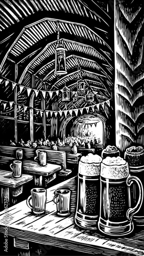 Cozy German Beer Hall Ambiance