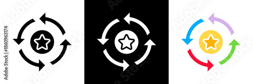 Consistency Icon Set Glyph vector Illustration 