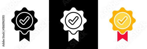 Assurance Icon Set Glyph vector Illustration 