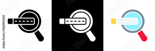 Search Bar Icon Set Glyph vector Illustration 