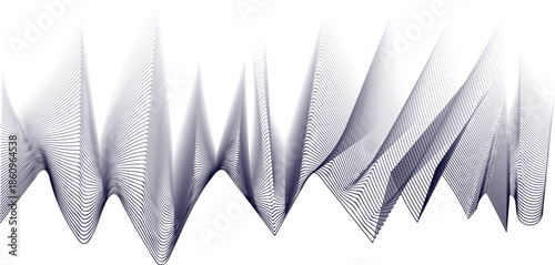 Abstract wave element for design Design elements wave of many lines abstract vertical wavy stripes Digital frequency track equalizer Stylized line art background vector illustration