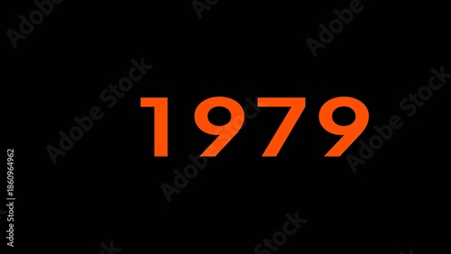 Counter number text illustration. Count number concept.  Counting number. Number countdown icon on black background.