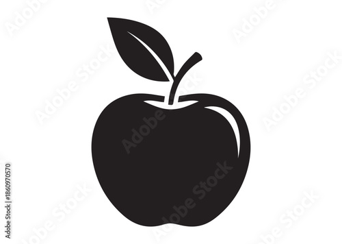 Apple icon, Apple silhouette vector