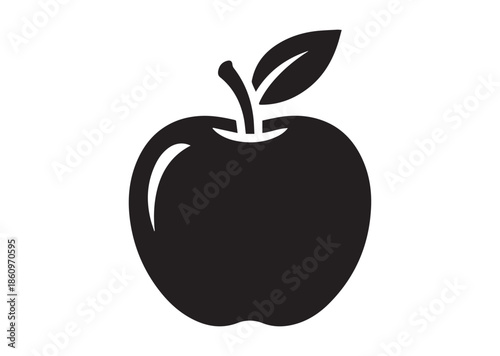 Apple icon, Apple silhouette vector