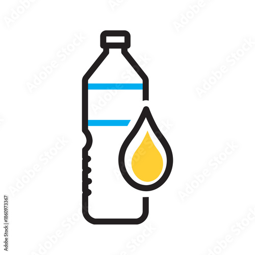 Vector multi color icon for Water bottle
