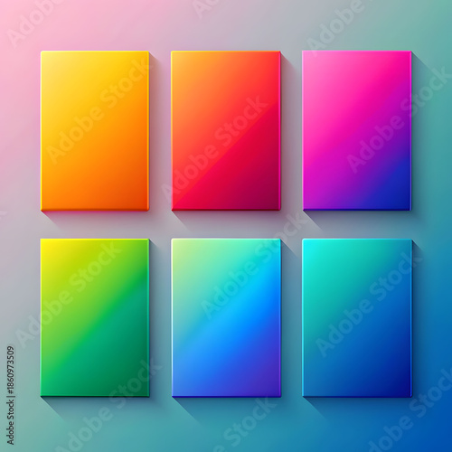 set of multicolor gradients