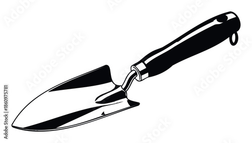 Classic digging garden hand trowel with a sturdy handle for gardening, planting, and landscaping projects, perfect for outdoor enthusiasts and home improvement resources