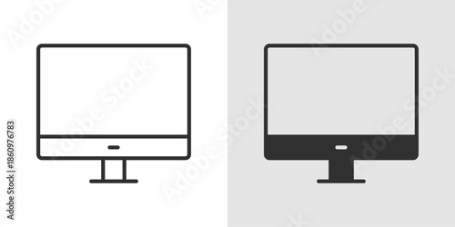 Computer Icon representing a desktop or laptop system, commonly used for technology, IT services, digital work, software, hardware, and modern workspace visuals.