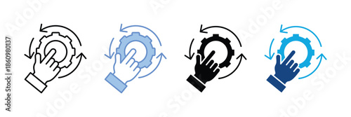 Operation Icon Set Multiple Style Collection
