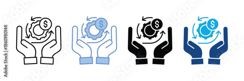 Benefits Icon Set Multiple Style Collection