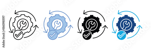 Optimization Icon Set Multiple Style Collection
