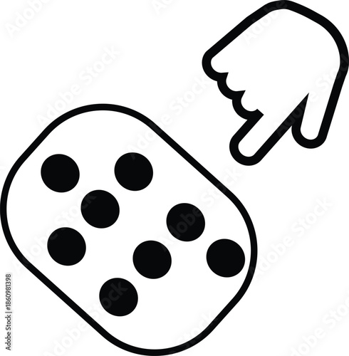 Braille vector icon, blind symbol. Simple, flat design.