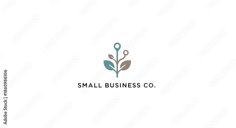 Fototapeta premium A stylized illustration of a growing business symbol on a clean white background viewed from directly above