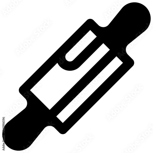 Baking. Outlined stroke vector icon with black-filled details.