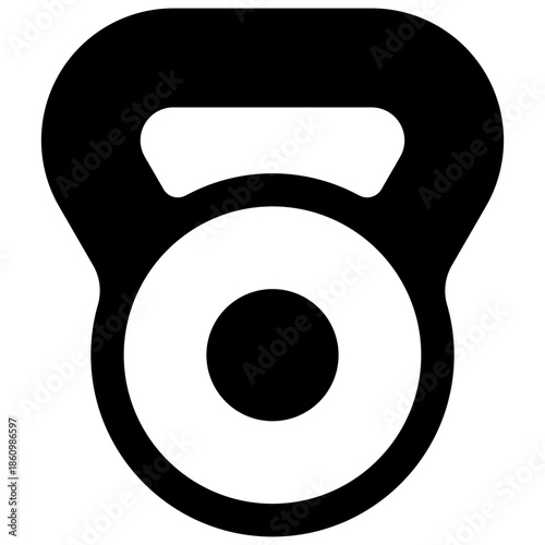 Fitness. Outlined stroke vector icon with black-filled details.