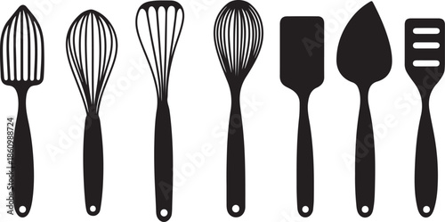 Set of silver silverware including a fork, spoon, and knife isolated on white background, featuring professional kitchen cutlery and stainless steel metal flatware for restaurant dining