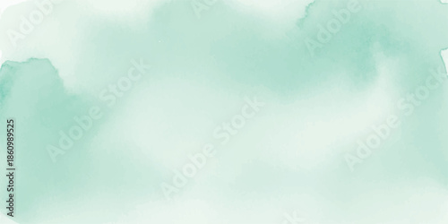 Ethereal Light Mint Green Watercolor Background with Subtle Paint Granulation