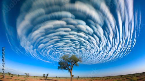 Colorful Tornado in the Clouds