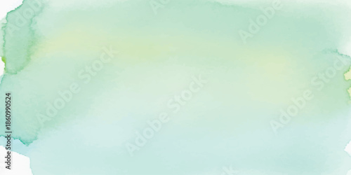 Watery Mint Green Watercolor Splatter and Wash Background with Visible Grain Texture for Arts and Crafts Design