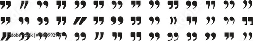 Quote mark icon set with quotation symbols, simple quotes collection, and vector illustration for digital and UI design