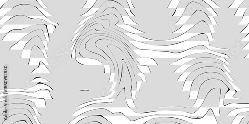 White wave paper curved reliefs abstract background, Abstract topographic contours map background, Topography map background Topographic map patterns, topography line map. Vintage outdoors style