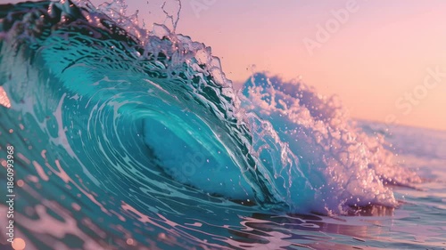 Soft Pastel Wave Spiral Abstract Background
