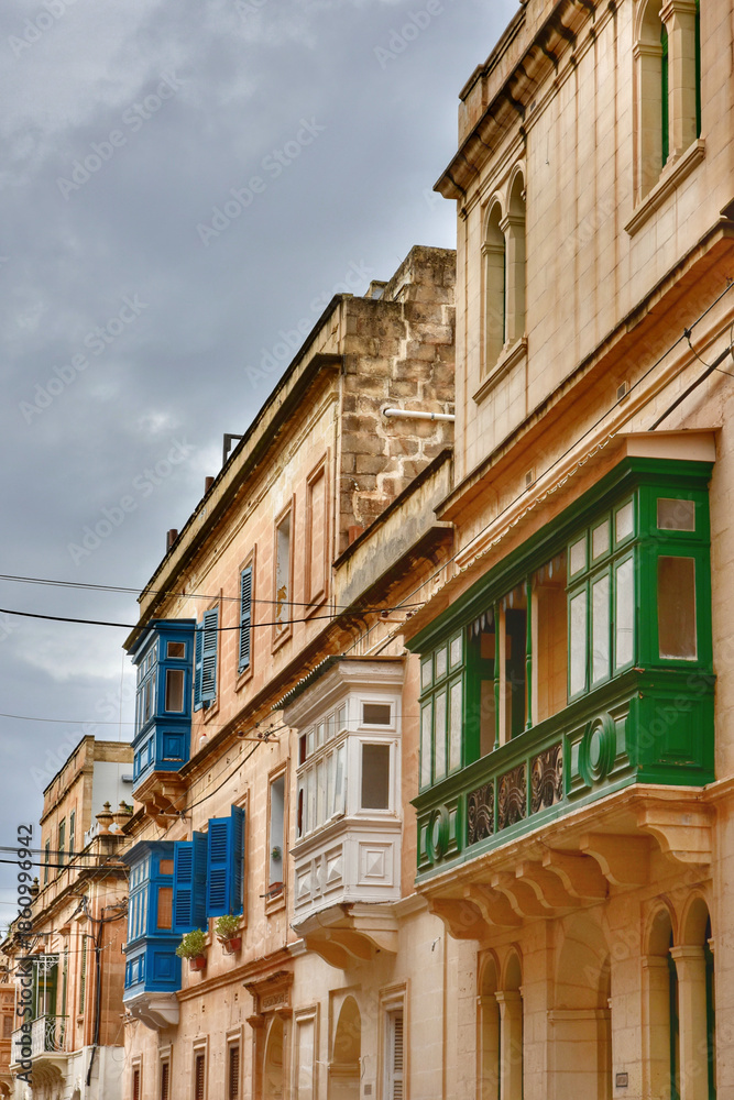 Fototapeta premium Historical houses in Sliema, Malta