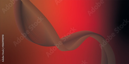 Modern futuristic background. Light brown gradient stripes combined with red and black. Suitable for banners, posters, brochures, pamphlets, or presentation backgrounds. Vector and texture.