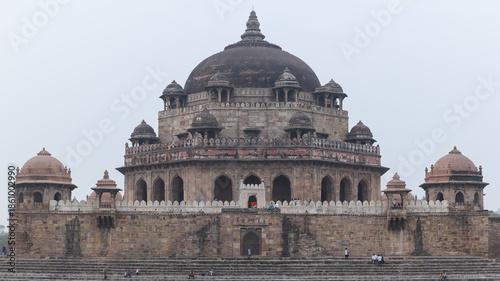 Photography India, Bihar, Sasaram, View of Tomb of Sher Shah Suri of Sur Empire, the 16th Century Mausoleum