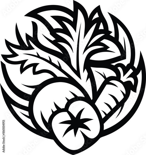 detox healthy lifestyle icon Black silhouette vector illustration on transparent background