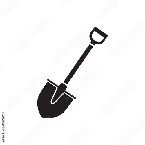 Shovel icon on white back ground