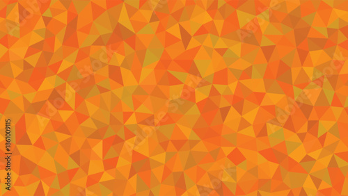Geometric Pattern with Orange and Red Triangles on a Gradient Background