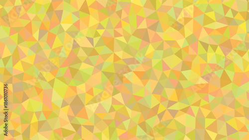 Abstract geometric pattern with vibrant yellow orange and beige triangular shapes forming a dynamic background