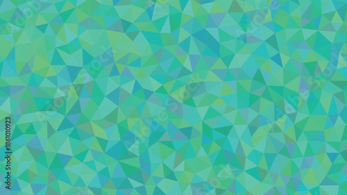 Geometric Pattern with Green and Blue Triangles on a Gradient Background