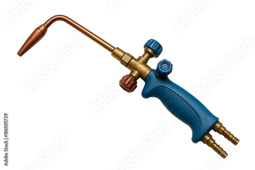 Gas welding torch isolated on transparent background