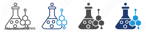 chemical icon set multi style